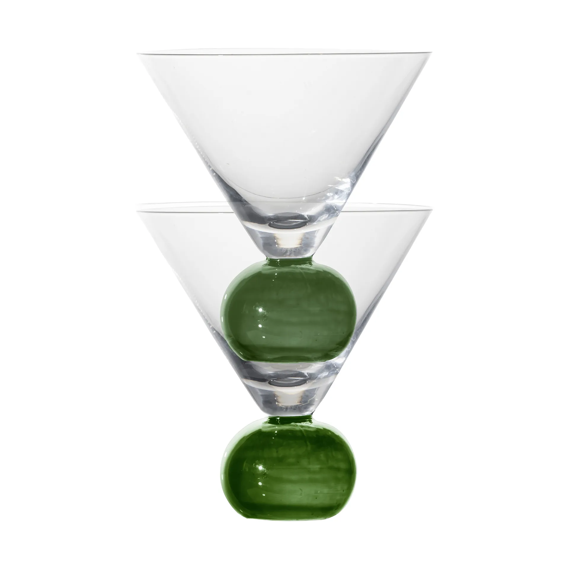 Spice glas 24 cl 2-pack, Helder-donkergroen Byon