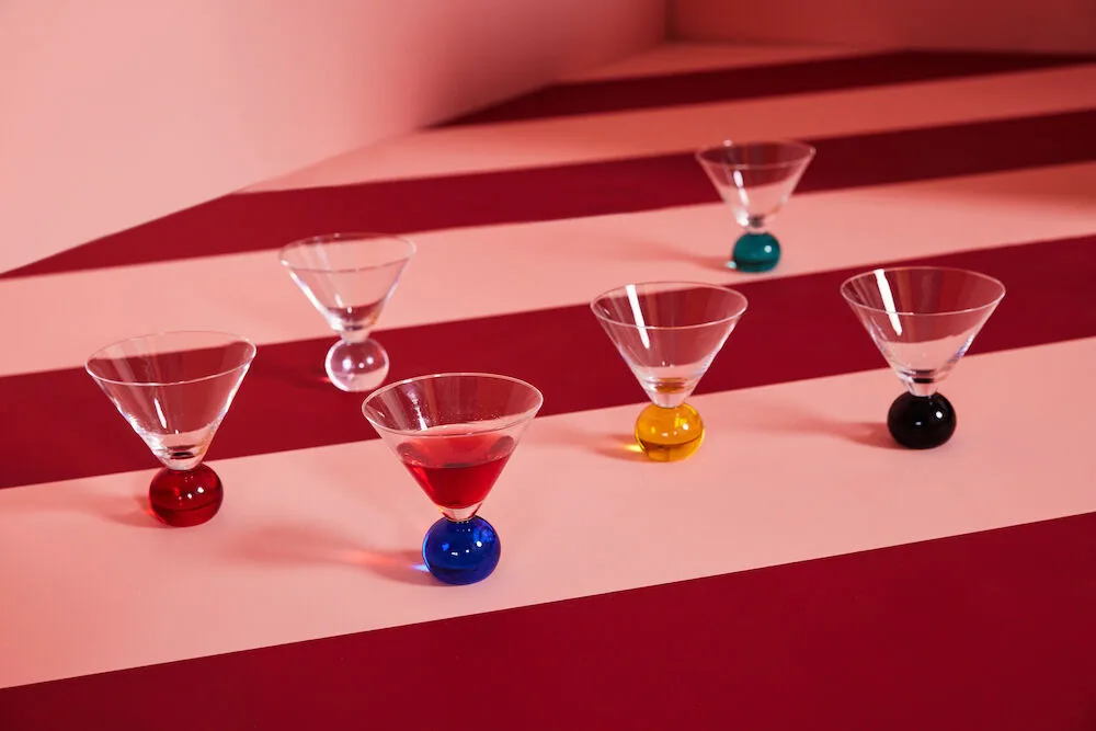 Spice glas 24 cl 2-pack, Rood-transparant Byon