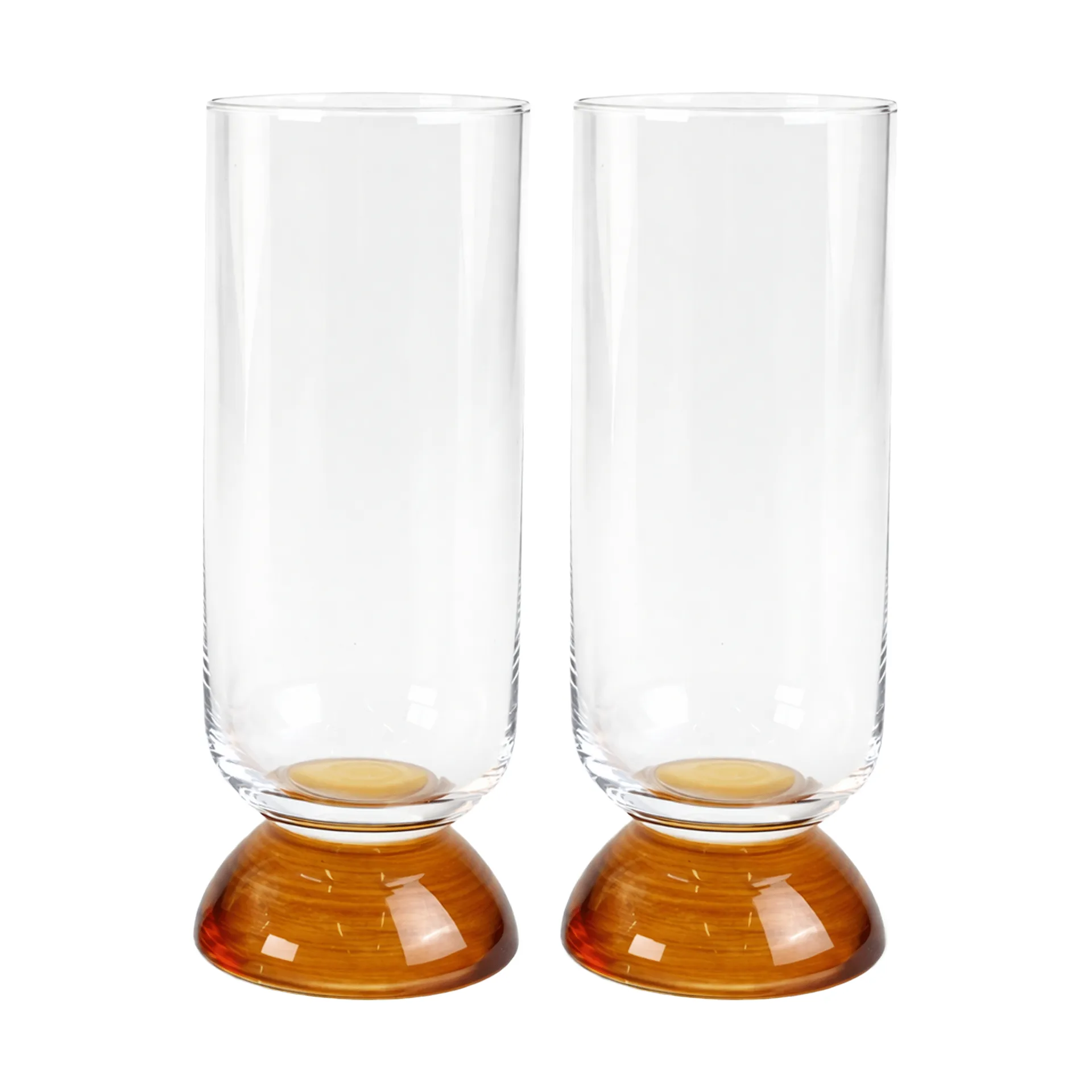 Spice hoog drinkglas 38 cl 2-pack, Helder-amber Byon