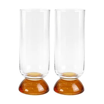 Spice hoog drinkglas 38 cl 2-pack - Helder-amber - Byon
