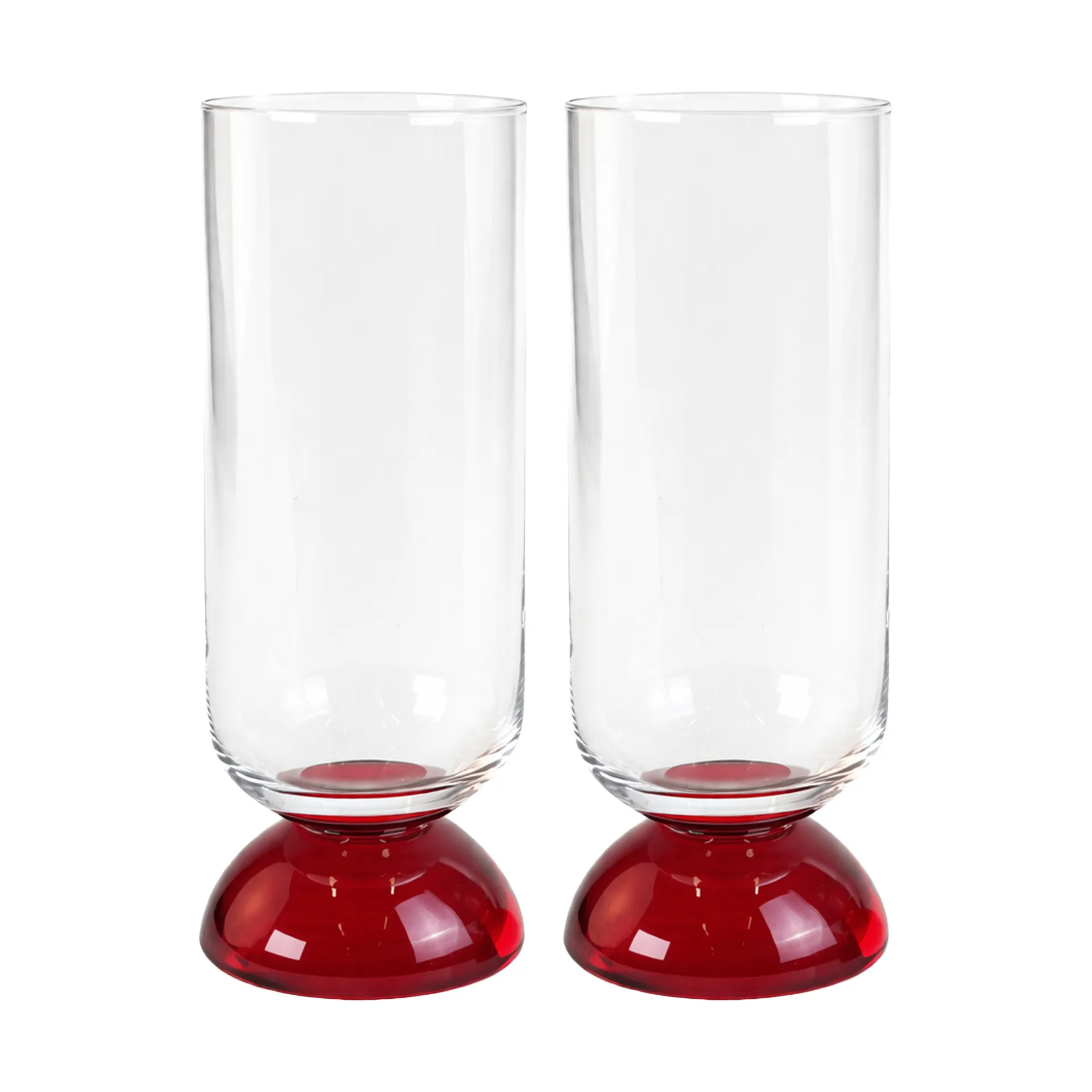 Spice hoog drinkglas 38 cl 2-pack, Helder-rood Byon
