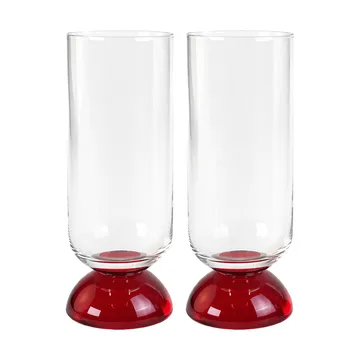 Spice hoog drinkglas 38 cl 2-pack - Helder-rood - Byon