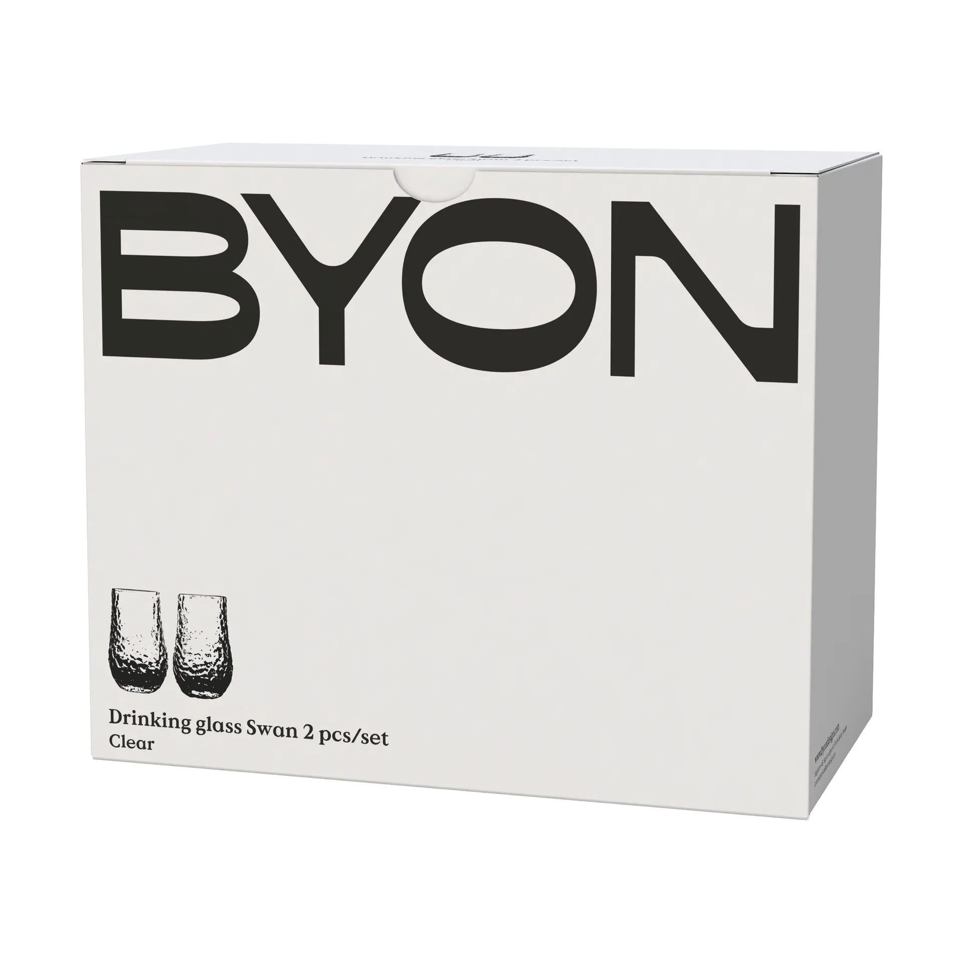 Swan drinkglas 2-pack, Helder Byon