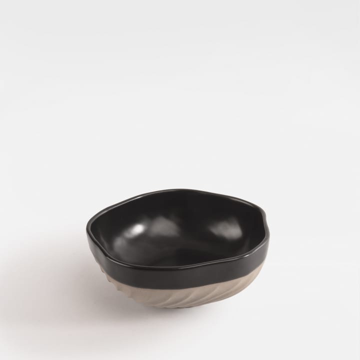 Swirl kom Ø11 cm, Zwart-beige Byon