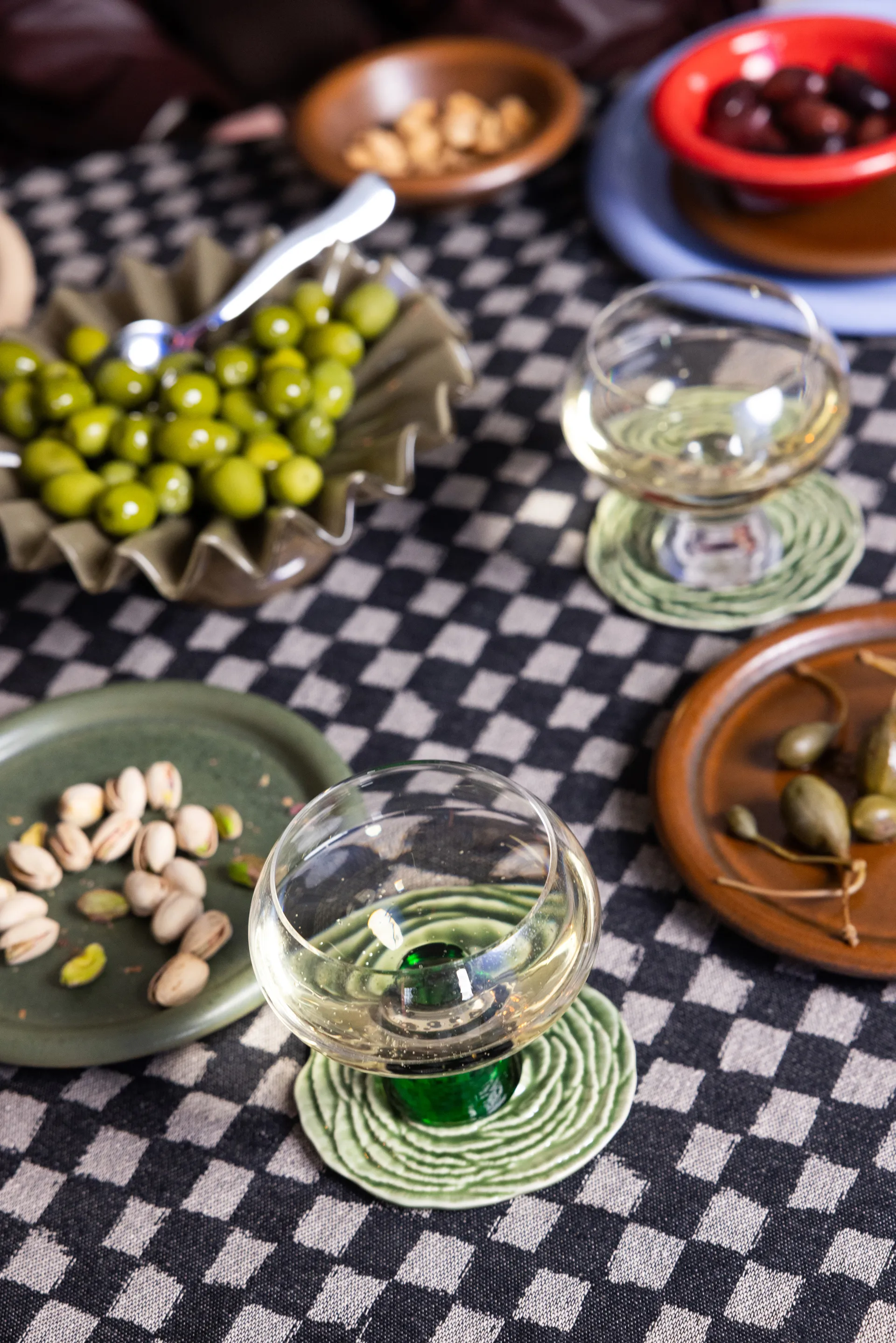 Veggie glasonderzetter Ø10 cm 2-pack, Groen Byon