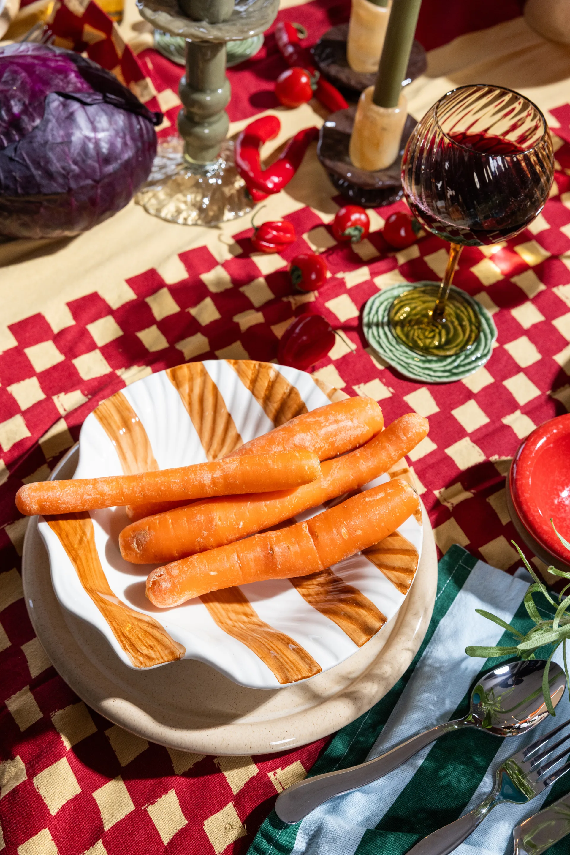 Veggie glasonderzetter Ø10 cm 2-pack, Groen Byon