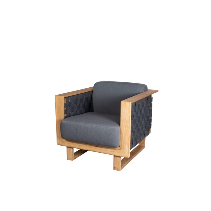 Angle loungefauteuil - Dark grey, teak - Cane-line