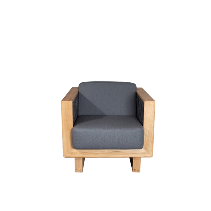 Angle loungefauteuil, Dark grey, teak Cane-line