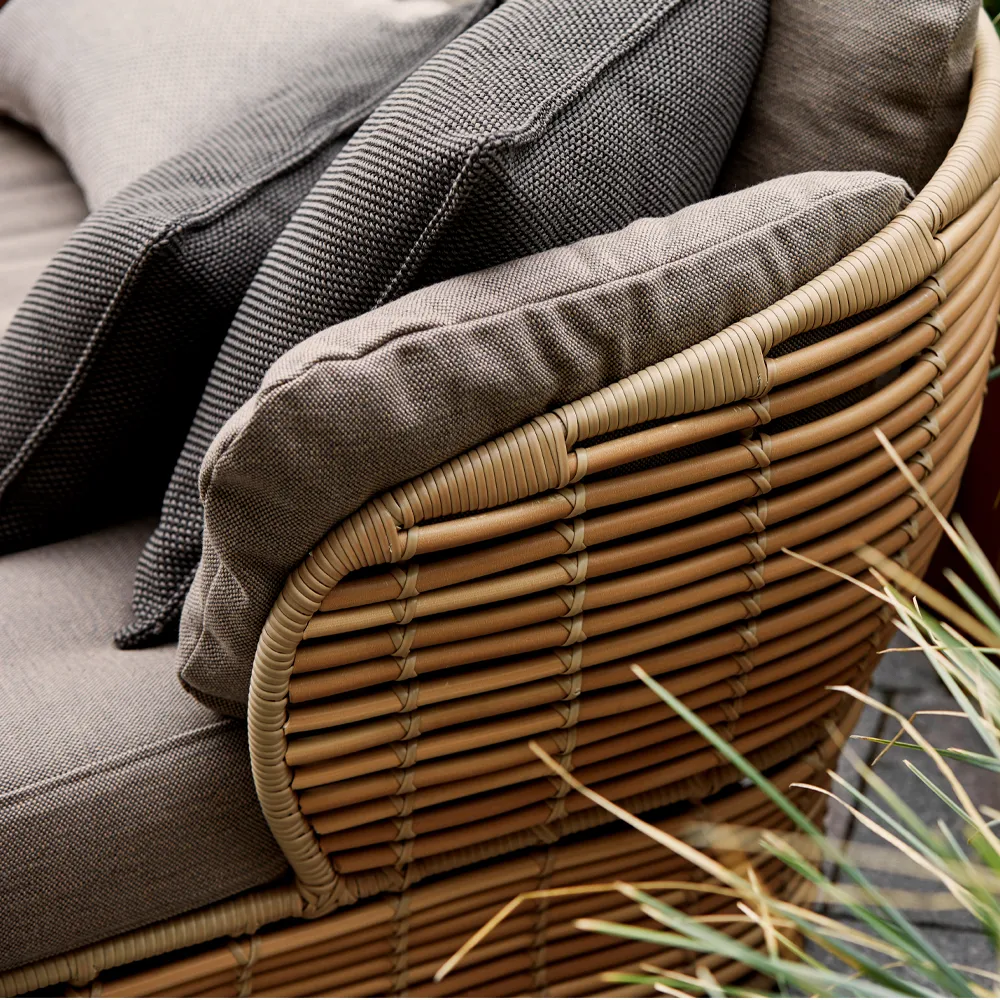 Basket  Bank 2-zits, Natural, incl. taupe kussens Cane-line