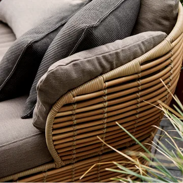 Basket  Bank 2-zits - Natural, incl. taupe kussens - Cane-line