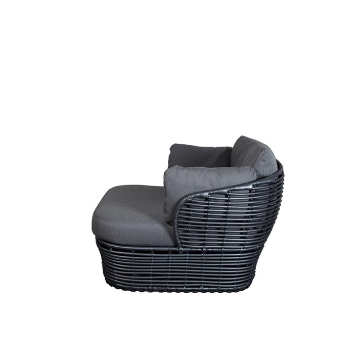 Basket loungefauteuil - Graphite grey, incl. grijze kussens - Cane-line
