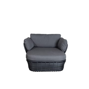 Basket loungefauteuil - Graphite grey, incl. grijze kussens - Cane-line