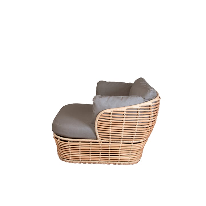 Basket loungefauteuil, Natural, incl. taupe kussens Cane-line