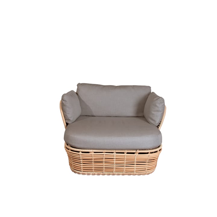 Basket loungefauteuil, Natural, incl. taupe kussens Cane-line