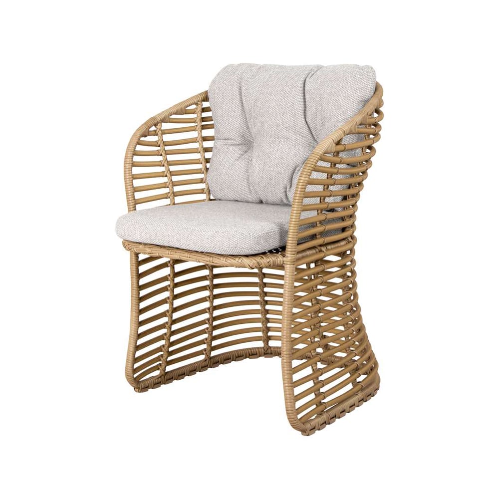 Cane-line Basket stoel met kussen Cane-Line wove light grey