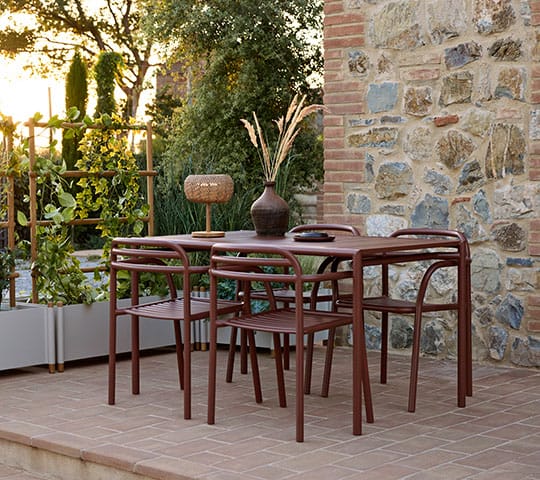 Bliss eettafel 81x133 cm, Desert red Cane-line