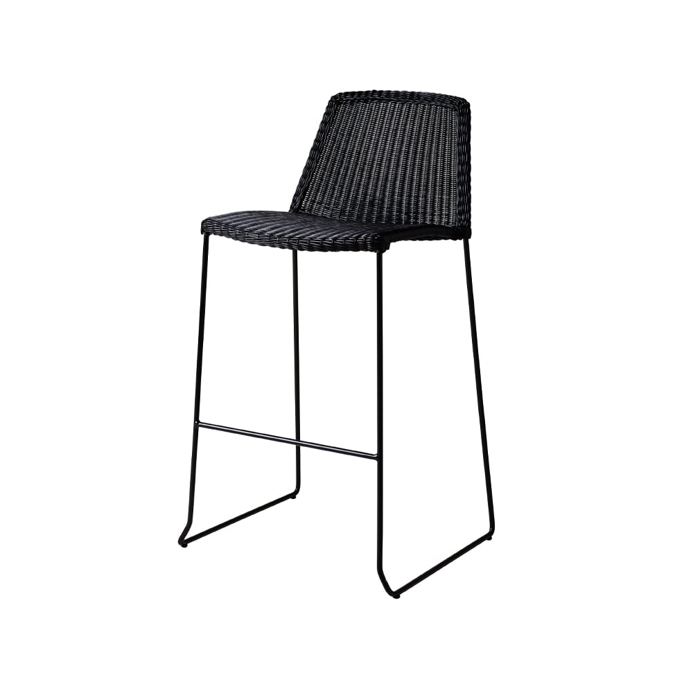 Cane-line Breeze barkruk Black | Scandinavisch Interieur | Tuinstoelen | Zwart