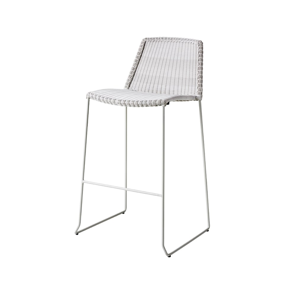 Cane-line Breeze barkruk White grey | Scandinavisch Interieur | Tuinstoelen | Wit