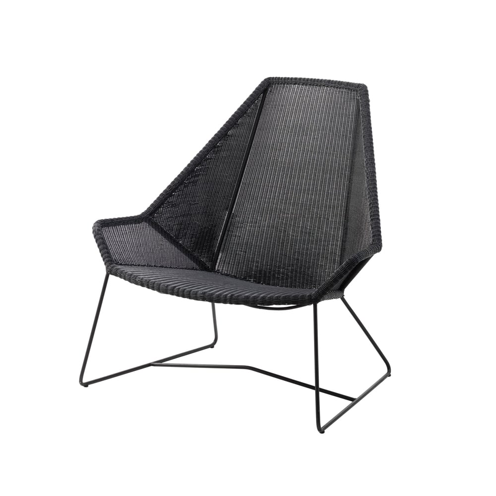 Cane-line Breeze loungestoel hoge rug weave Black