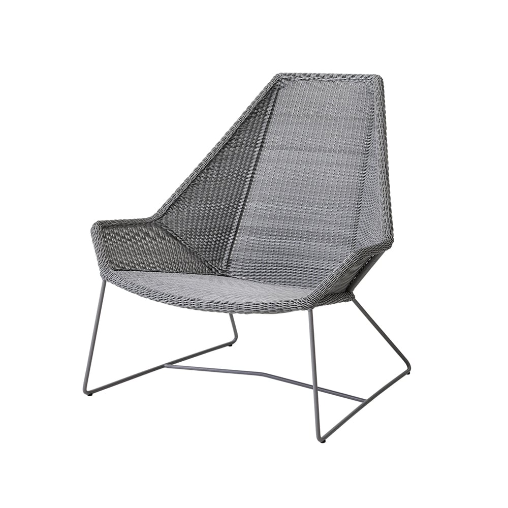 Cane-line Breeze loungestoel hoge rug weave Light grey