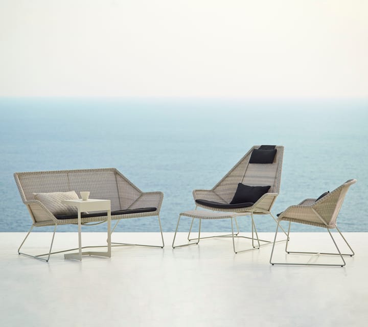 Breeze loungestoel kussenset met hoge rug , Cane-line Natté black Cane-line