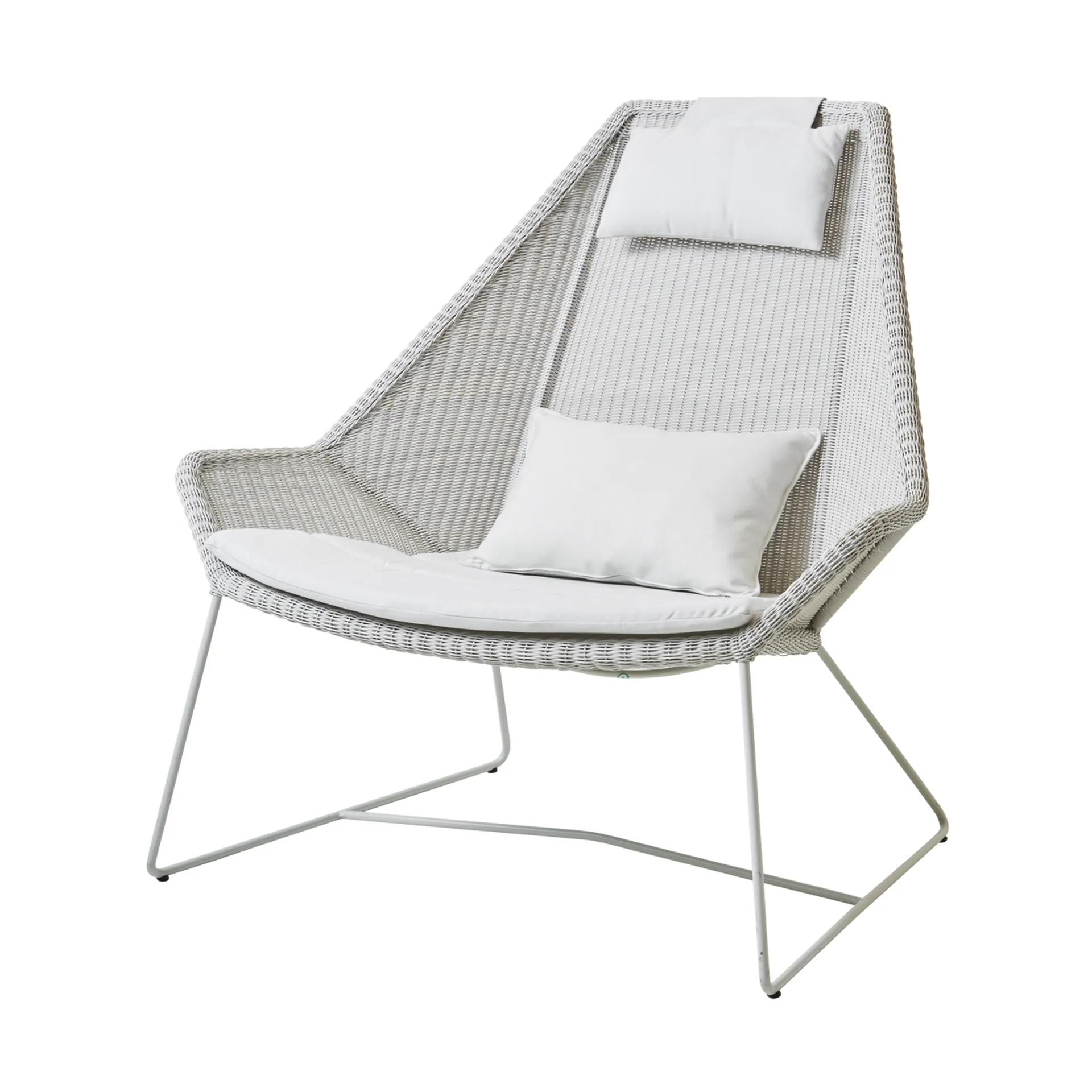 Breeze loungestoel kussenset met hoge rug , Cane-line Natté white Cane-line