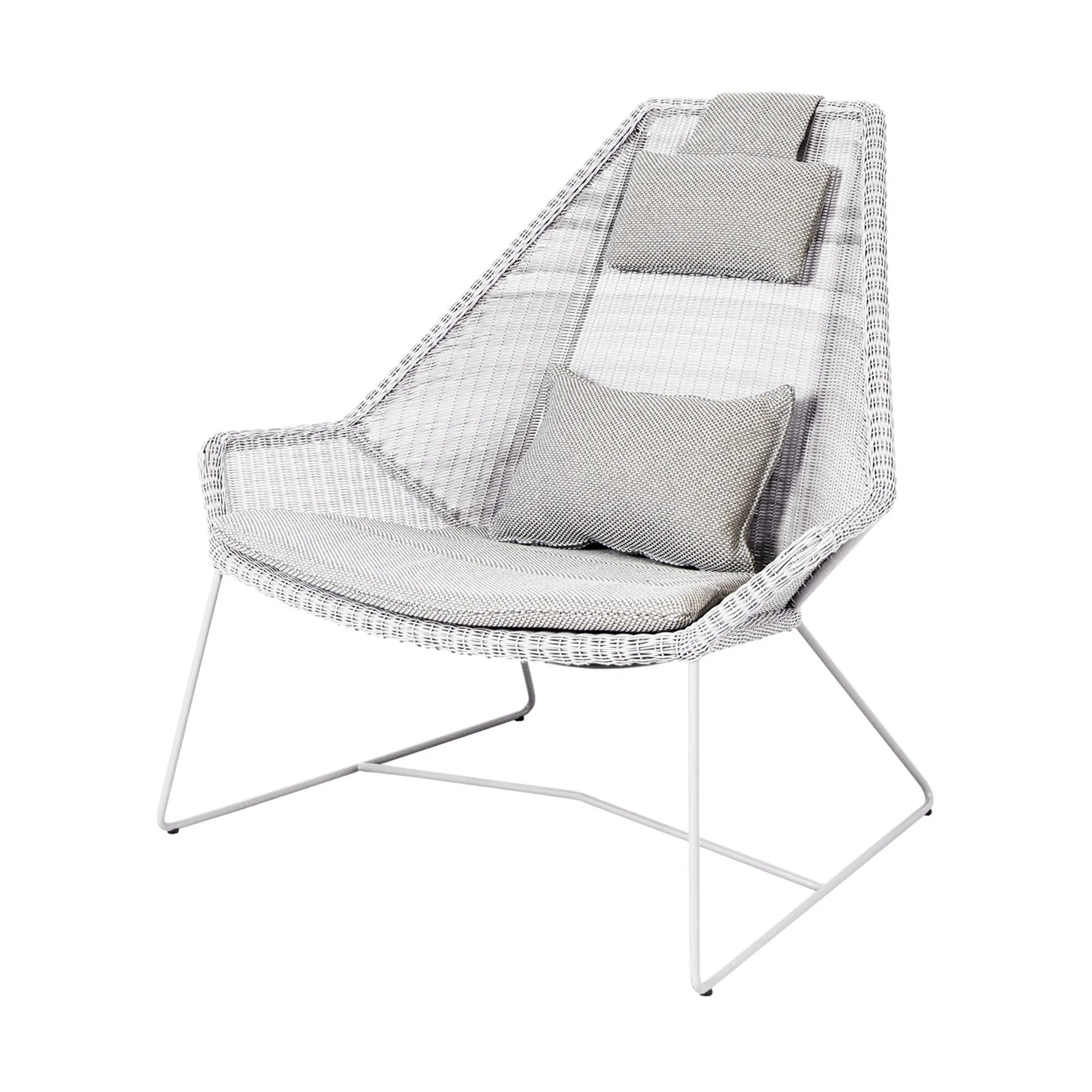 Breeze loungestoel kussenset met hoge rug , Focus light grey Cane-line