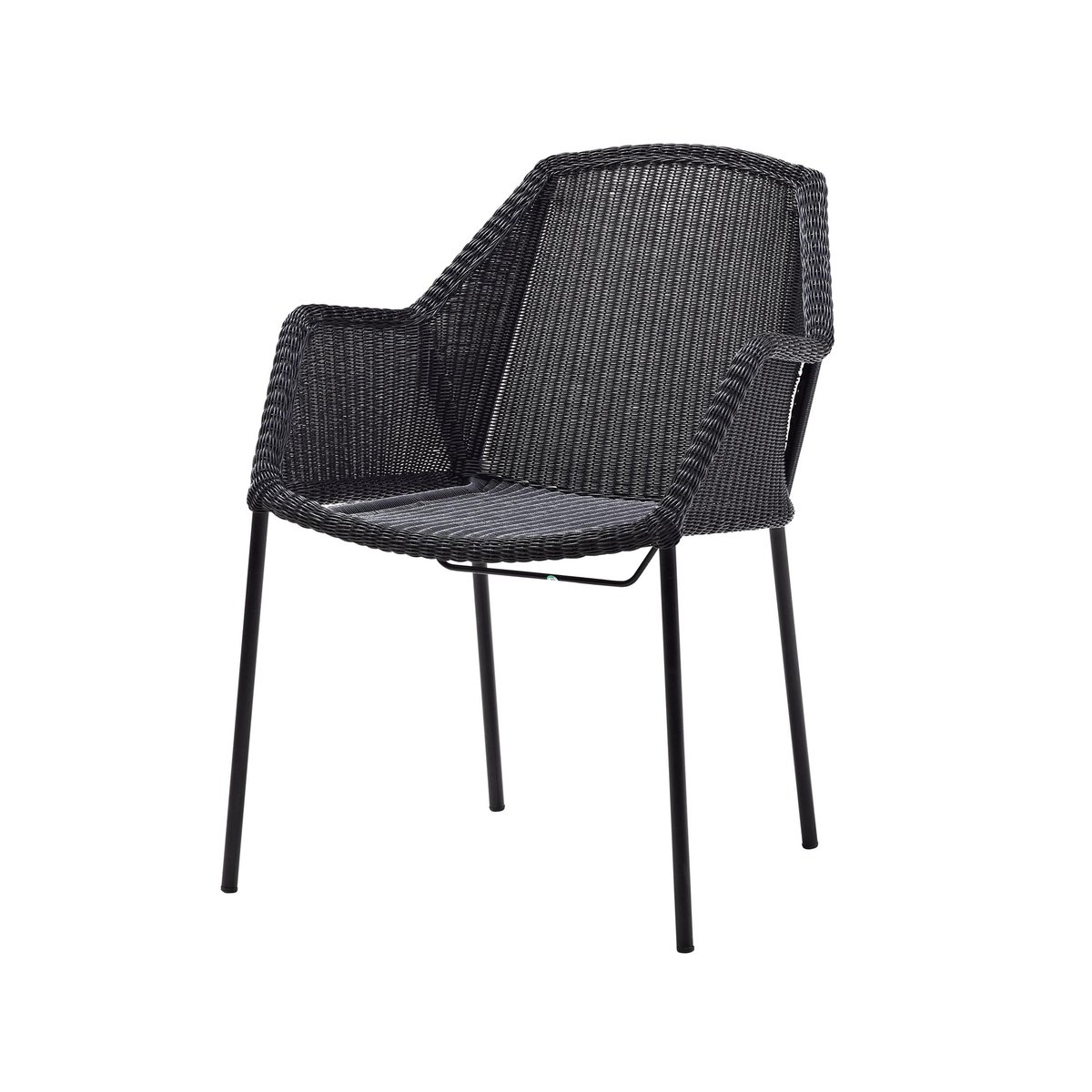 Cane-line Breeze stapelbare armstoel weave Black | Scandinavisch Interieur | Tuinstoelen | Zwart