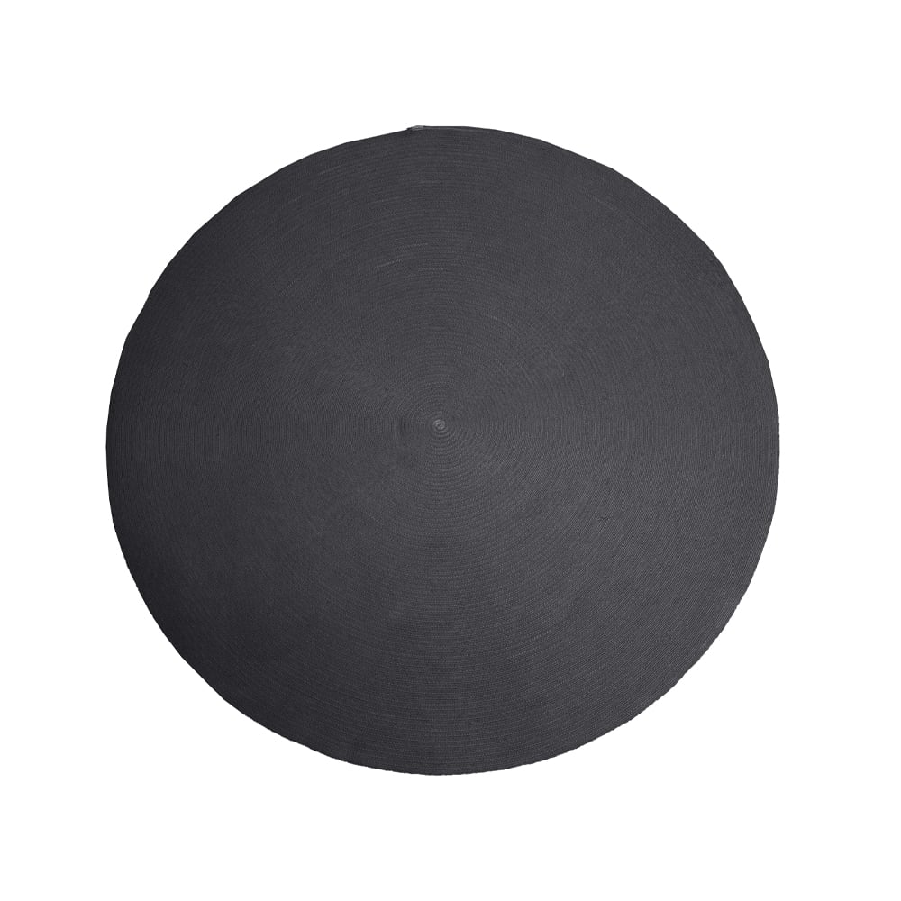 Cane-line Circle vloerkleed rond Dark grey, Ø200cm