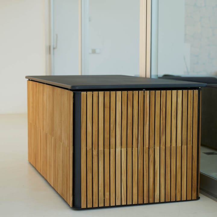 Combine opbergbox - Teak, lava grey, klein - Cane-line