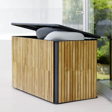 Combine opbergbox - Teak, lava grey, klein - Cane-line