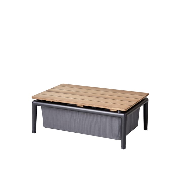 Conic sallontafel met box - Grey, teak - Cane-line