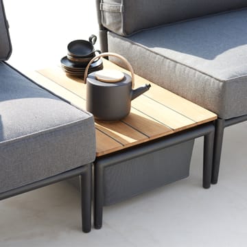 Conic sallontafel met box - Grey, teak - Cane-line