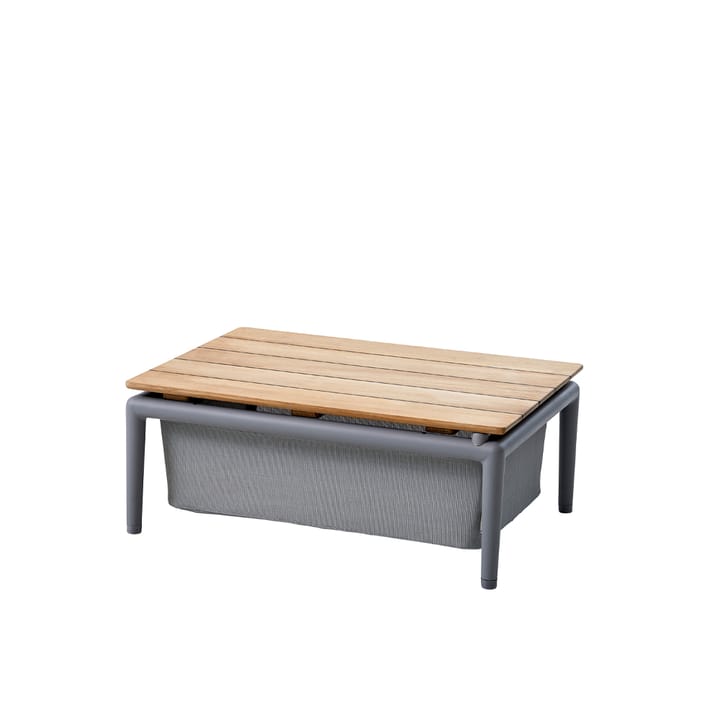 Conic sallontafel met box - Light grey, teak - Cane-line