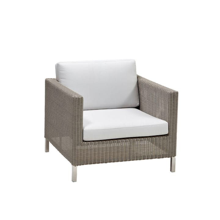 Connect fauteuil weave - Taupe, kussenset Cane-Line Natté white - Cane-line