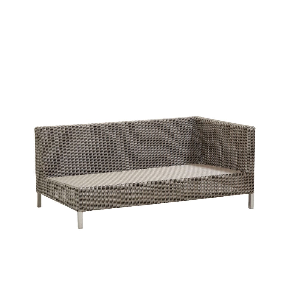 Cane-line Connect modulaire bank 2-zits taupe, links