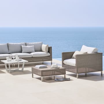 Connect modulaire bank - 2-zits taupe, rechts, witte kussens - Cane-line