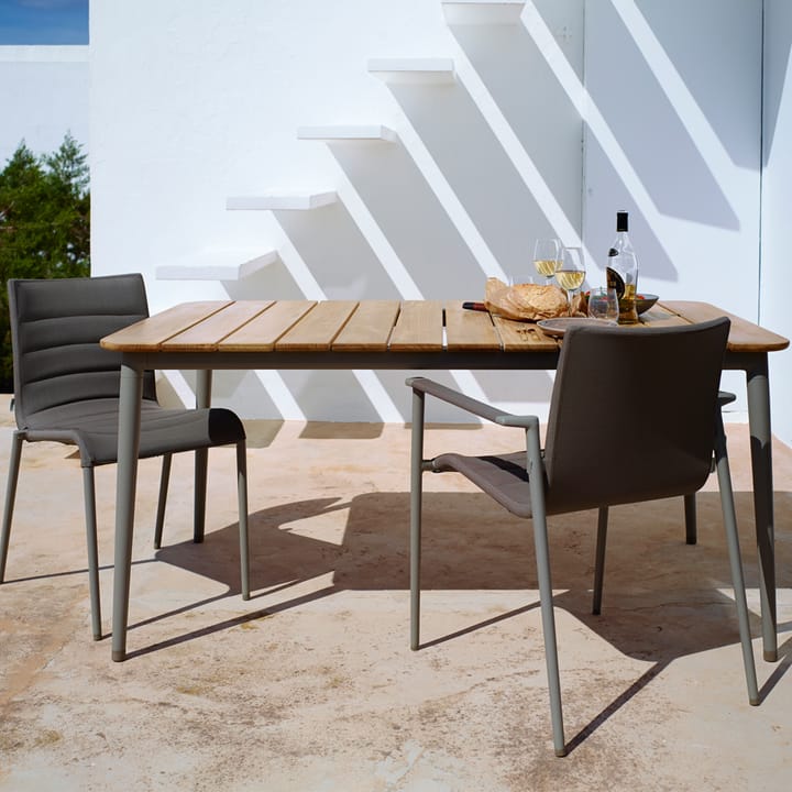 Core eettafel teak 274x100x74 cm, Lava grey frame Cane-line