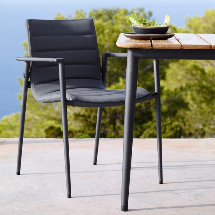 Core eettafel teak 274x100x74 cm, Lava grey frame Cane-line