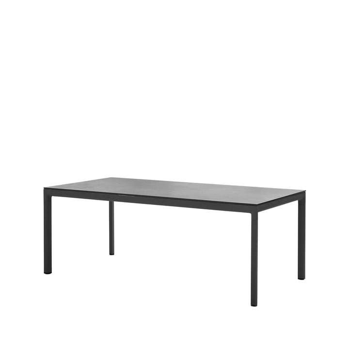 Drop eettafel - Fossil black-lavagrijs aluminium frame 100x200cm - Cane-line