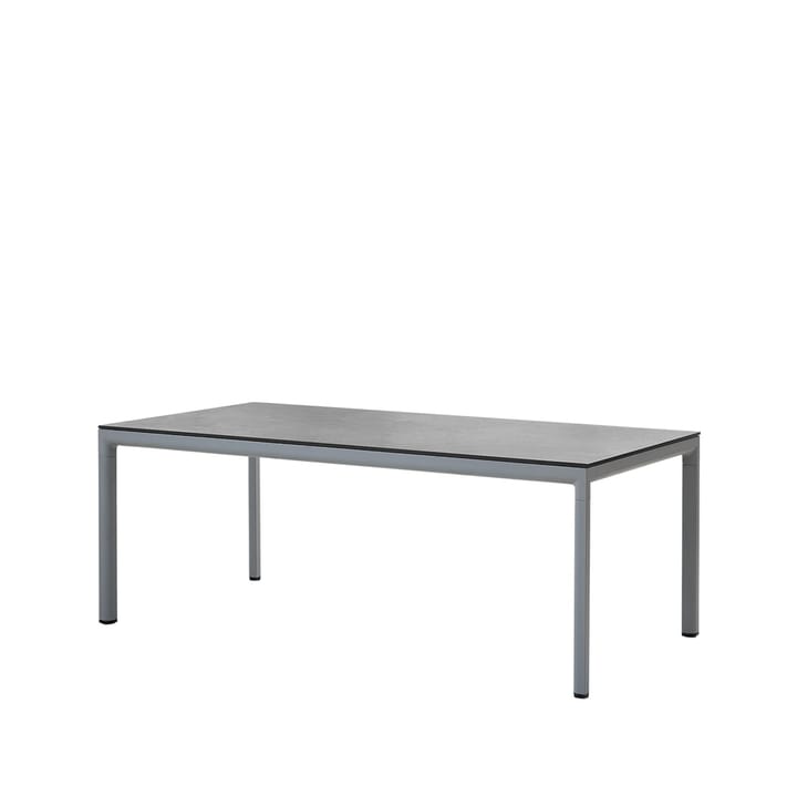 Drop eettafel - Fossil black-lichtgrijs aluminium frame 100x200cm - Cane-line