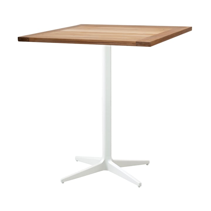 Drop tafel teak 72x72 cm - Wit frame - Cane-line