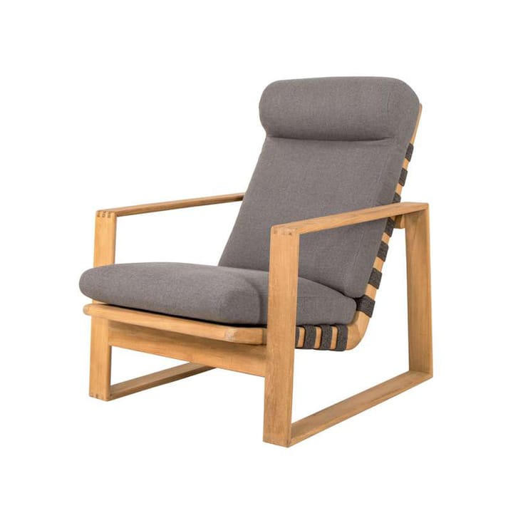 Endless Soft Highback loungestoel - Cane-Line airtouch grey, teak - Cane-line