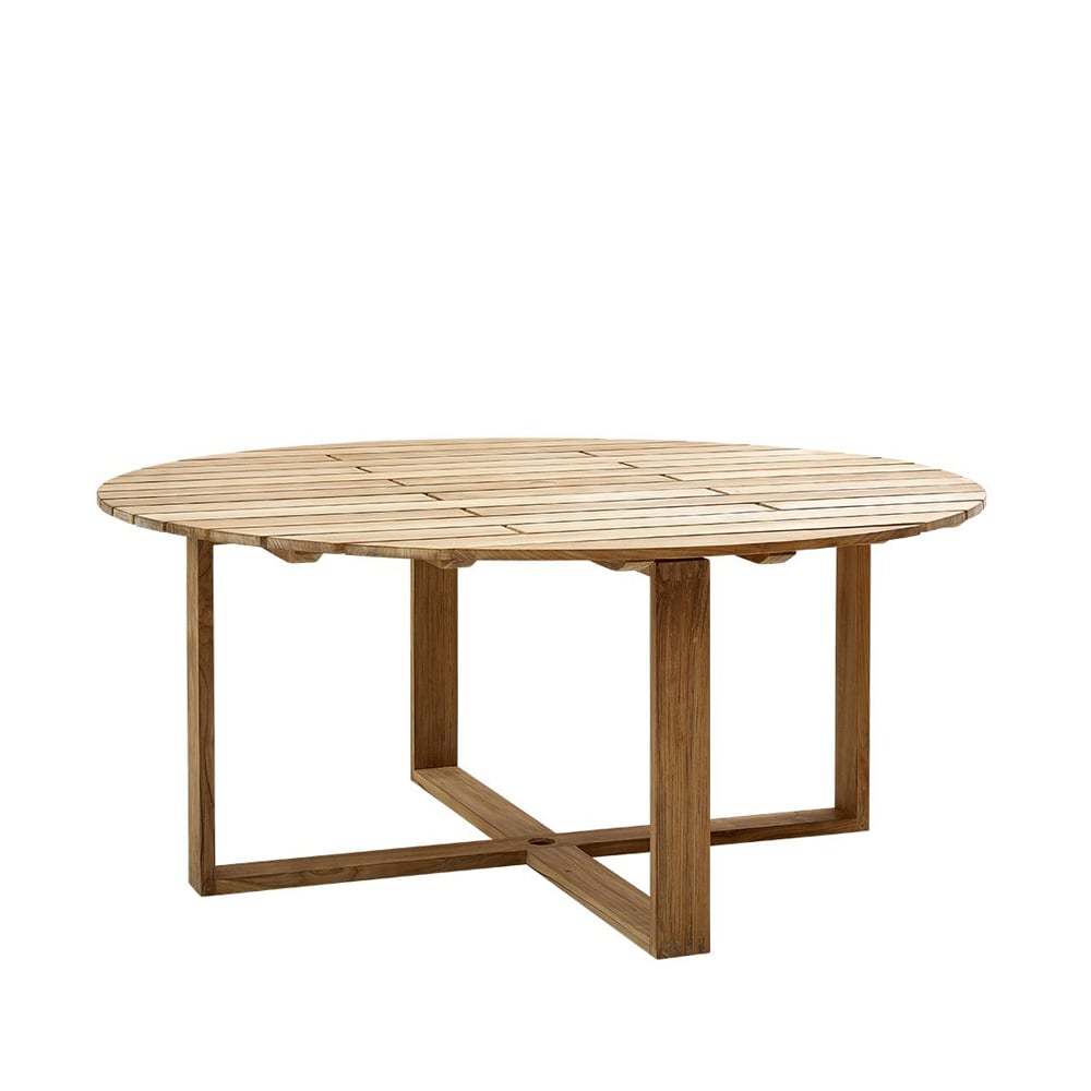 Cane-line Endloss eettafel rond teak o170 cm | Scandinavisch Interieur | Tuintafels | Bruin