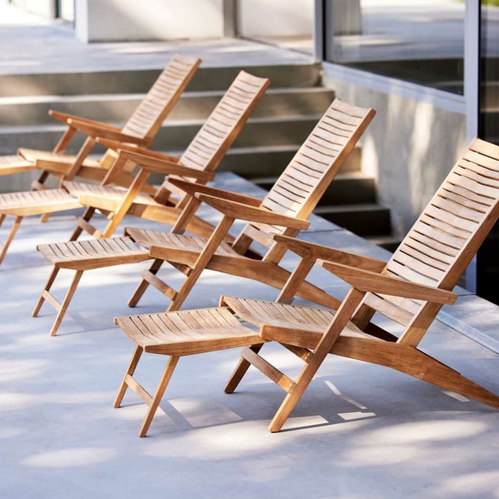 Flip zonnestoel, Teak Cane-line