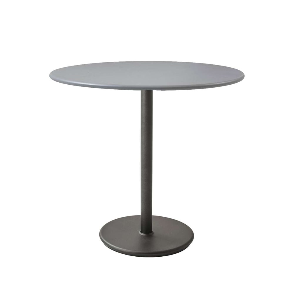 Cane-line Go tafel o80 cm Light grey-lava grey | Scandinavisch Interieur | Tuintafels | Grijs