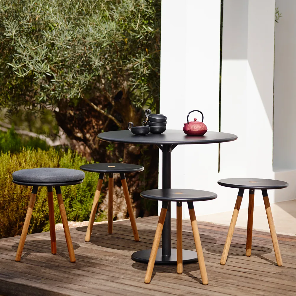 Go tafel Ø80 cm, White-lava grey Cane-line