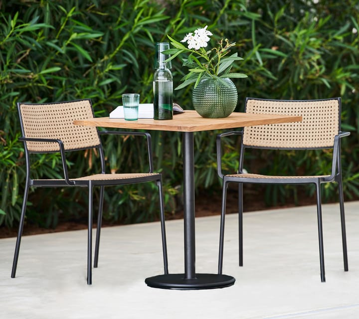 Go tafel teak 72x72 cm, Lava grey frame Cane-line