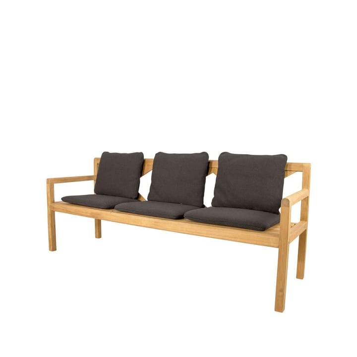 Grace 3-zits bank - Dark grey, teak - Cane-line