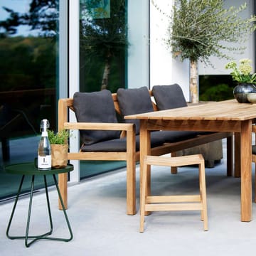 Grace 3-zits bank - Dark grey, teak - Cane-line